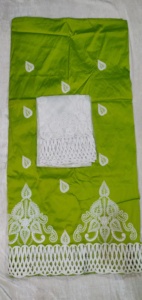 Nouveau Tissu en Soie Taffetas George Nigérian Glamour 2026, Respirant, à Motif Floral Paisley et Broderie Découpée Intricata - Product Image 5