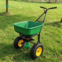 Épandeur rotatif manuel pour engrais, capacité 50L, largeur d'épandage 2-4m pour pelouse