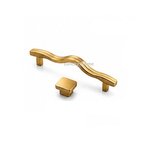 Brass Bar Cabinet Handle Square Knob Modern Europe Simple Design Durable Furniture <b>Hardware</b> for Drawer Cabinet Dresser <b>Wardrobe</b> - Product Image 2