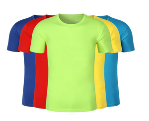 Camiseta de Cuello Redondo de Malla de Secado Rápido con Logotipo Personalizado OEM, Diseño de Ropa de Trabajo Personalizada, Camiseta con Logotipo Impreso para Actividades Culturales - Product Image 1