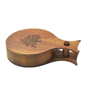 Moulin à épices et à noix manuel en bois écologique de haute qualité, finition polie, qualité alimentaire, compatible lave-vaisselle et four, rangement de cuisine - Product Image 6