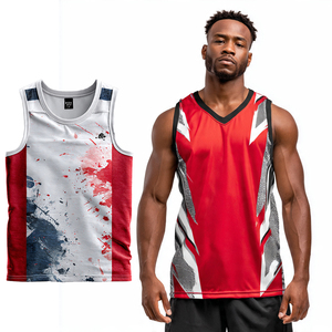 High Quality Football Sublimation Vest Singlet Men V-Neck Printed Sportswear Tank Tops Football Training Sublimated Singlet Tops - Product Image 1