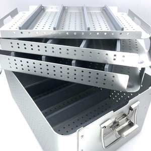 Custom Size Aluminum Alloy Manual Sterilization Tray Case 3 Inner Trays Ophthalmic Orthopedic <b>Tools</b> High Quality CE Certified - Product Image 6