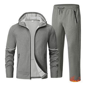 Men's Fleece Lined Tracksuits <b>Hooded</b> Winter Sweatsuits 2 Piece Set, Full <b>Zip</b> Jacket and Athletic Jogger Pants Outfit Warm Casual - Product Image 6