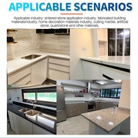 Sierra de puente CNC de 4 ejes HQ-3220B para corte de piedra 320x200cm, PLC automático de alta precisión, certificación CE, motor de 45 grados con engranajes
