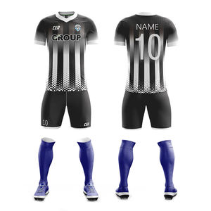 Conjunto de Camiseta de Fútbol Unisex Personalizada CGT, Manga Corta, Cuello Redondo, Sublimada, Absorbe la Humedad, 100% Poliéster, Color Degradado, para Adultos - Product Image 6