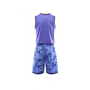 Polyester Breathable Plus Size Mens Adult Basketball Uniform Set High Quality Customizable Anti Bacterial Front Printed - Product Image 6