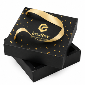 Customizable Eco-Friendly Rigid Cardboard Paper <b>Box</b> Handle Magnet Closure Fold Shape for Jewelry Clothing Packaging-Aluminum - Product Image 3