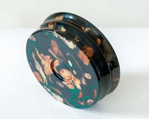 Bol à nourriture en bois et résine sur mesure, vaisselle de haute qualité, ustensiles de cuisine faits à la main, bol à dessert en bois de couleur marron - Product Image 2