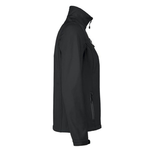Chaqueta Softshell Negra para Mujer al por Mayor, con Cierre de Cremallera, Cuello Alto, Cortavientos, Ajuste Regular, para Otoño, Uso Exterior, Material Poliéster - Product Image 3