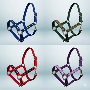 Durable PP Horse <b>Halters</b> with Versatile Iron Fittings and Ribbon Versatile Equine Care <b>Halters</b> - Product Image 2