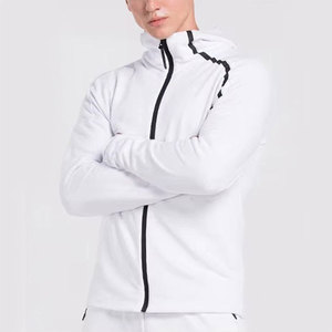 Sudadera con capucha y cremallera para hombre, estilo casual, manga larga, forro polar, ropa de calle, cálida para invierno, con cordón ajustable - Product Image 2