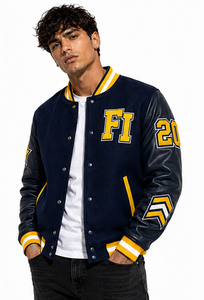 Chaqueta Varsity para Hombre, Estilo Y2K, Chaqueta Bomber con Letras Bordadas y Parches de Chenilla, Proveedor Mayorista OEM, Personalizada - Product Image 3