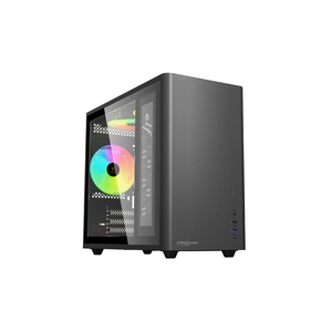 KINGSMAN GAMING MicroATX ITX Tempered Glass Desktop Gaming Mid Tower PC Case 3 ARGB Fans <b>2</b> HDD/<b>2</b> <b>SSD</b> 300mm GPU Support-Stock - Product Image 2