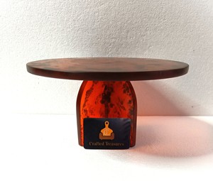 Premium Quality Swirled Resin Cake Stand Platter Personalized For Birthday Wedding Cake Cutting Carmony Home Decor Cake Stand - Product Image 3