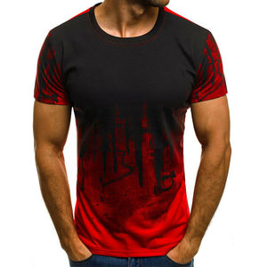 Camiseta de Manga Corta con Cuello en V para Hombre, Negra y Blanca, Ajustada, Transpirable, 100% Poliéster, Tejido de Malla, para Todas las Temporadas - Product Image 4