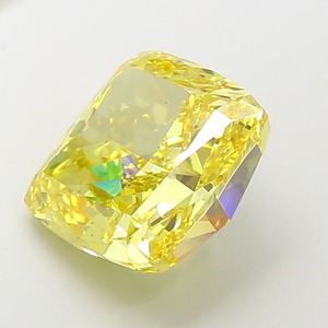 Diamant CVD de laboratoire 11,10 carats Jaune vif fantaisie Pureté VS2 Polissage EX Forme coussin Fournisseur B2B Pierre brute en stock - Product Image 3