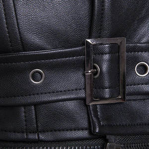 <b>Men</b> Premium Leather <b>Jacket</b> Classic Full Zip Casual Soft Comfortable Durable Regular Fit Everyday Fashion Outerwear Breathable - Product Image 6