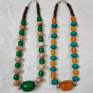 สร้อยคอประดับลูกปัดเรซิ่นหลากสี งานแฮนด์เมด ดีไซน์โดดเด่น น้ำหนักเบา แฟชั่นสำหรับผู้หญิง ขายส่งงานฝีมือเรซิ่น - Product Image 1