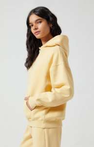 Conjunto de 2 Piezas para Mujer, Sudadera con Capucha y Pantalones Deportivos Cortos de Invierno, Atuendo Informal Cómodo a Juego, Tela Suave, Color Sólido - Product Image 2