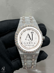 AARVA JEWELS นาฬิกาสแตนเลสสตีลหรูหรา 41 มม. แบบกลม อนาล็อก ควอตซ์ กันน้ำ 10 บาร์ ผู้ชายผู้หญิงแฟชั่น - Product Image 4