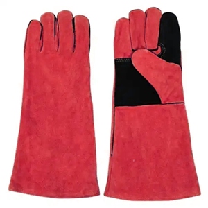 Guantes de Soldadura de Argón de Cuero Vacuno Amarillo de Alta Calidad, Reforzados, Forrados de Algodón, Guantes de Seguridad Industriales con Puño de Seguridad - Product Image 4