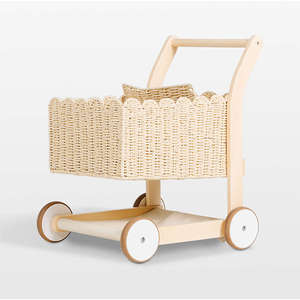 Chariot pour jouets d'enfants, nouveau design, forme adorable, en jonc de mer avec base en bois, au meilleur prix, fabriqué au Vietnam, pour le cadeau de votre enfant. - Product Image 1