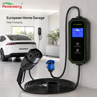 Chargeur EV portable 7kW 32A Mode 2 230Vac IP67 avec protection contre les fuites RCD, écran LCD et courant réglable pour la recharge à domicile