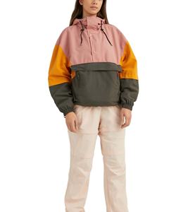 แจ็กเก็ตกันลมมีเชือกรูดบล็อกสีใหม่สำหรับผู้หญิงไซส์ใหญ่พิเศษโพลีเอสเตอร์กันน้ำสำหรับฤดูร้อน - Product Image 4