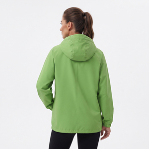 Women's Full <b>Zip</b> <b>Hooded</b> Windbreaker Premium 100% Polyester Lightweight Casual Sportswear Waterproof <b>Hooded</b> Windbreaker Ladies - Product Image 2