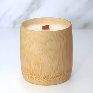 Party Wedding Centerpiece Candle <b>Table</b> Center Piece Decoration Hand Made <b>Mini</b> Bamboo Cup Candles - Product Image 1
