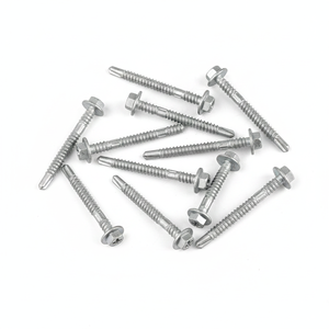 Self-Drilling Screws Washer Head Zinc/Hot-Dip Galvanized Carbon Steel Metric/Inch Standard <b>Deep</b> Coarse Thread Full-Length Class - Product Image 1