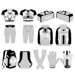 Uniformes de Fútbol Americano Personalizados Victra para Mujer, Conjuntos Transpirables de Spandex y Poliéster, Equipación de Equipo con Sublimación Completa, Tallas Grandes, para Entrenamiento - Product Image 5