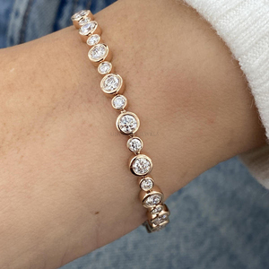 Premium Lab Grown Diamond Bracelet 10K 14K 18K <b>Gold</b> IGI Graded Fine Jewelry White Yellow <b>Rose</b> <b>Gold</b> Finish - Product Image 3