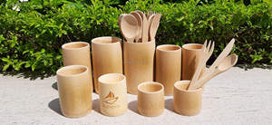 Tasse naturelle durable et élégante en bambou disponible pour des occasions spéciales-LOTUS BLEU du Vietnam - Product Image 4