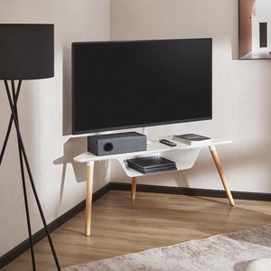 Modern Living Room Furniture Universal Swivel Wooden <strong>TV</strong> <strong>Corner</strong> <strong>Stand</strong> With Large Storage Compartment for 32"-65" <strong>TV</strong> - Product Image 4