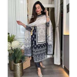 Conjuntos de diseñador para mujer Trending Top-Bottom y Dupatta Elegant Fashion Wear - Product Image 5