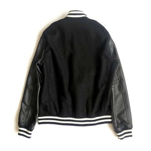 เสื้อแจ็คเก็ต Letterman ปักโลโก้ตามสั่ง แขนหนัง อุ่นสำหรับฤดูหนาว  แบบ Varsity  ปักลายโลโก้ - Product Image 4