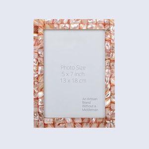 กรอบรูปฝังกระดูกทำมือ |   กรอบตกแต่งลายดอกไม้สไตล์วินเทจ - Product Image 3