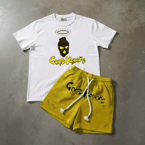 เสื้อยืดและกางเกงขาสั้นชุดเซ็ตผู้ชายฤดูร้อนแบบเรียบๆ สั่งทำได้ พิมพ์ลายได้ คุณภาพสูง ขายส่ง - Product Image 5