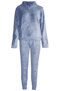 Ensemble de survêtement en velours personnalisé pour femme, grande taille, avec sweat à capuche zippé et pantalon de jogging, motif uni, 2 pièces, hauts courts, imperméable – Vente chaude - Product Image 3