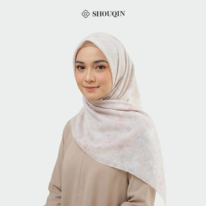 Shouqin Ayliz Elegant Anti-Wrinkle Printed Floral <b>Square</b> Voal Scarf Laser Cut Muslim Women Headwear <b>Hijab</b> Wholesale - Product Image 1