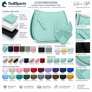 TWILL SPORTS - Protector de Cuello para Silla de Montar Acolchado Verde Menta, Forro de Malla de Poliéster Transpirable, Multiusos - Product Image 5