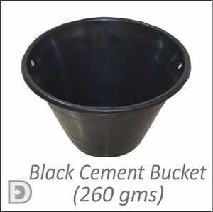 Seau de chantier Anax Flexi Tub en plastique noir 6L, étanche, durable, portable, léger, pour mortier et maçonnerie - Product Image 1