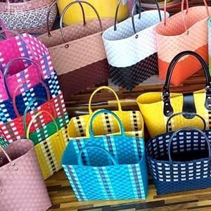 BEST SELLING Durable Vibrant Handwoven Plastic <b>Bag</b> Lightweight Durable <b>Tote</b> for <b>Summer</b> Outfits For Daily Shopping - Product Image 6