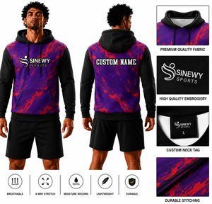 Sudadera con Capucha para Hombre SINEWY, Estampado por Sublimación, Apliques, Forro Polar, 100% Poliéster, Ecológica, Transpirable, Corte Regular, Diseño con Bolsillos - Product Image 2