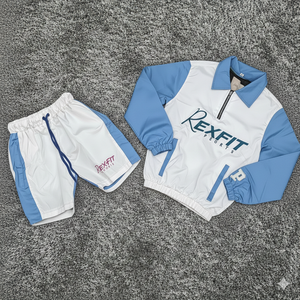 Ensemble de survêtement réfléchissant Rexfit Sports pour homme, coupe-vent en nylon à séchage rapide, short de course, vente en gros - Product Image 6