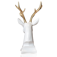 Statue de renne en résine artisanale, art moderne, figurine d'animal sauvage, décoration durable pour la maison, objet de décoration de bureau, cadeaux