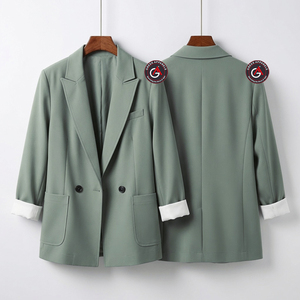 Personnalisé col en V dames travail de bureau femmes Blazer femme vêtements nouveau automne automne hiver Blazer impression personnalisable - Product Image 1