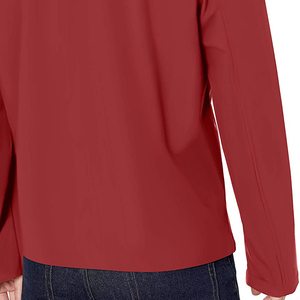 <b>Mens</b> Solid Red Softshell Jacket Lightweight Zip Up Windbreaker Outdoor Casual Coat Comfortable Spring Fall Daily Wear Outerwear - Product Image 2
